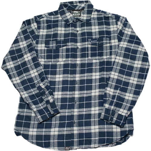 Factory Effex - Factory Effex Suzuki Flannel Shirt - 22-85428 - Navy - 2XL