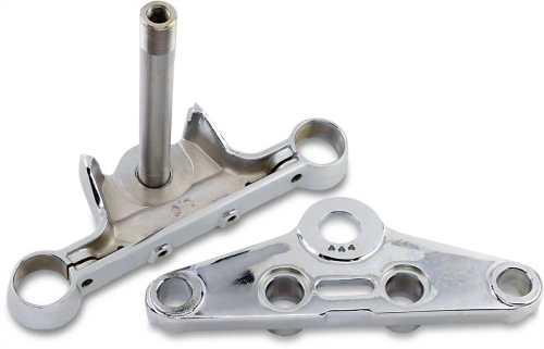 Drag Specialties - Drag Specialties FL-Style Triple Tree without  Mounts for Stock Headlight Nacelle - 41mm - Chrome - 222939-BX-LB1