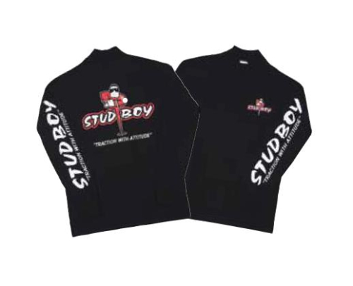 Stud Boy - Stud Boy Original Mock Turtleneck - 2421-01 - Black - Large