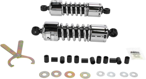 Progressive Suspension - Progressive Suspension 412 Series Cruiser Shocks - 11in. - Chrome - 412-4204C
