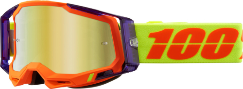 100% - 100% Racecraft 2 Panam Goggles - 50010-00021 - Panam/Fluorescent Yellow/Orange/Gold Lens - OSFM