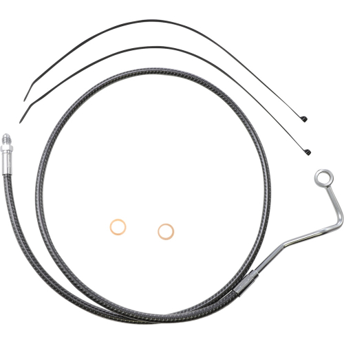 Magnum - Magnum Karbonfibr Designer Series ABS Front Lower Brake Line Kit - 10mm. 180deg. Banjo - 23in. - AS77015