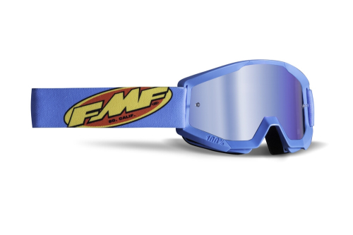 FMF Racing - FMF Racing PowerCore Youth Goggles - F-50055-00005 - Core Cyan / Blue MIrror Lens - OSFM