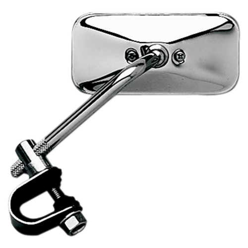 Emgo - Emgo Universal Clamp-On Mirror - Classic, Stamped Steel, for 7/8in. Bars Either - 20-34812