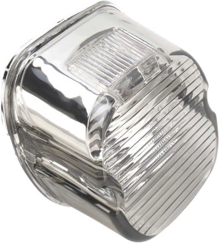 Drag Specialties - Drag Specialties Laydown Taillight Lens with Top Tag Window - Smoke - 12-0416M