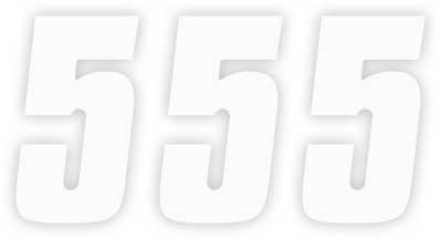 Factory Effex - Factory Effex Factory Number 4in. - No.5 - White - 08-90015