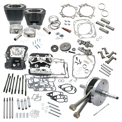 S&S Cycle - S&S Cycle 124in. Hot Set Up Kits with Heads - 900-0568