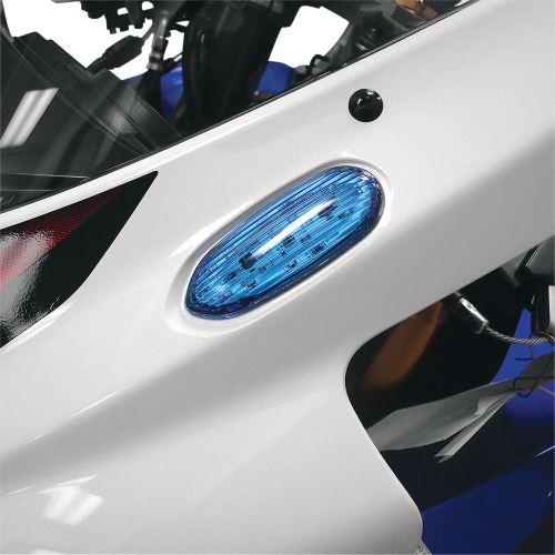 Hotbodies Racing - Hotbodies Racing Flush Mount Turn Signal/Mirror Block Offs - Blue - S06GS-SIG-BLU