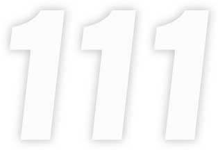 Factory Effex - Factory Effex Factory Number 4in. - No.1 - White - 08-90011