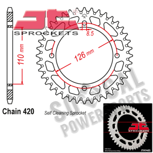 JT Sprockets - JT Sprockets Aluminum Rear Sprocket - 46T - JTA1465.46