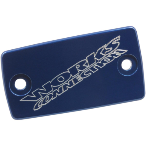 Works Connection - Works Connection Anodized Billed Aluminum Front Brake Reservoir Cover - Blue - 21-062