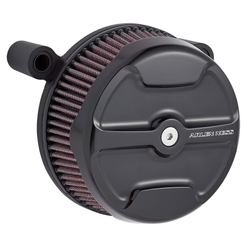 Arlen Ness - Arlen Ness Big Sucker Stage I Air Filter Kit - Black Knuckle - Red Filter - 18-751