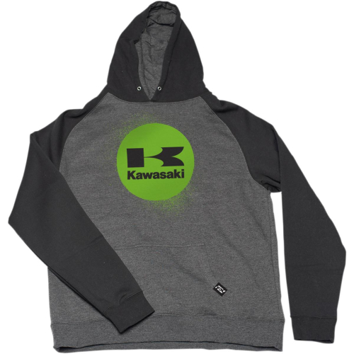 Factory Effex - Factory Effex Kawasaki Splat Youth Hoody - 22-88140 - Charcoal/Black - Small