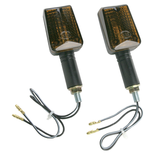K&S Technologies - K&S Technologies Long-Stem Mini-Stalk Marker Lights - Black with Smoke Lens - 25-8129