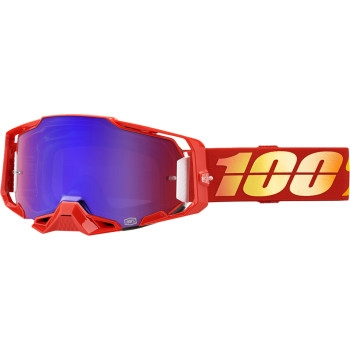 100% - 100% Armega Nuketoen Goggles - 50005-00020 - Nuketoen/Fluorescent Orante/Yellow/Red/Blue Lens - OSFM