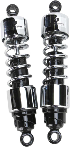 Progressive Suspension - Progressive Suspension 412 Series Cruiser Shocks - 12.5in. - Chrome - 412-4250C