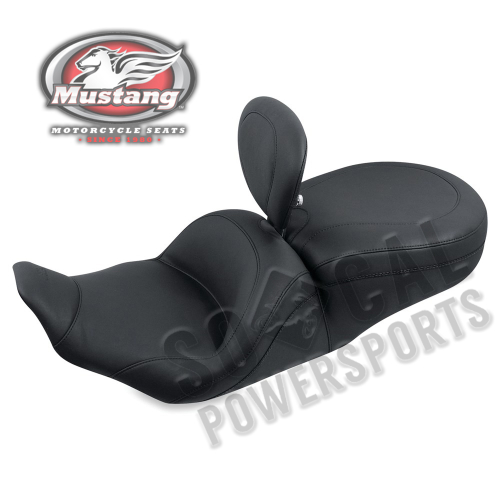 Mustang - Mustang 1-Piece Lowdown Touring Seat with Driver Backrest - No Studs - 79672
