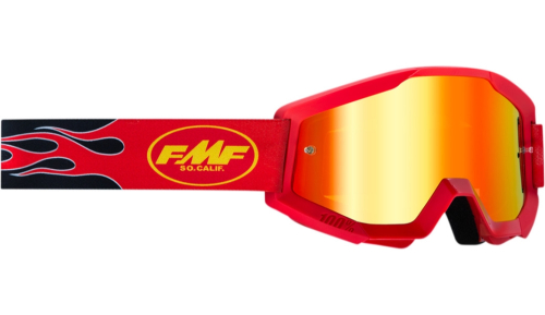 FMF Racing - FMF Racing PowerCore Flame Goggles - F-50400-251-03 - Red / Red Mirror Lens - OSFM