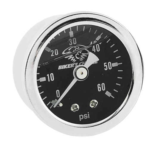 Bikers Choice - Bikers Choice Liquid-Filled Oil Pressure Gauge - Black - 210079