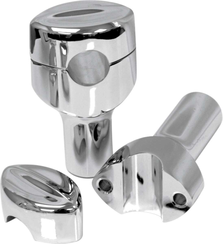 LA Choppers - LA Choppers Hefty Mohawk Riser for 1-1/4in. Handlebar - 3in. Tall - Chrome - LA-7404-03