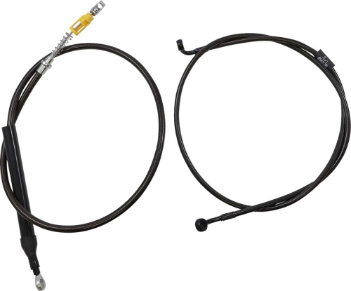 LA Choppers - LA Choppers Complete Handlebar Cable/Brake & Clutch Line/Wire Kit - Midnight Braided - LA-8156KT2-16M