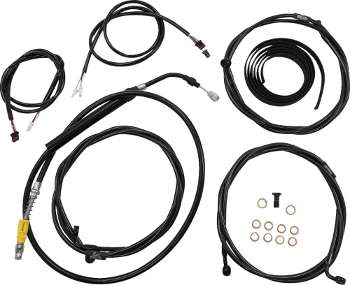 LA Choppers - LA Choppers Complete Plug and Play Cable Kit - Black Vinyl - LA-8056KT3-16B