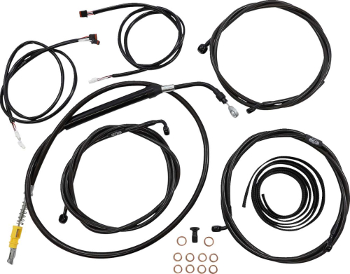 LA Choppers - LA Choppers Complete Plug and Play Cable Kit - Midnight Braided - LA-8056KT3-16M