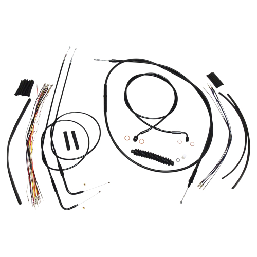 Magnum - Magnum Black XR Handlebar Installation Kit with Black Fittings for 12-14in. Ape - 486161