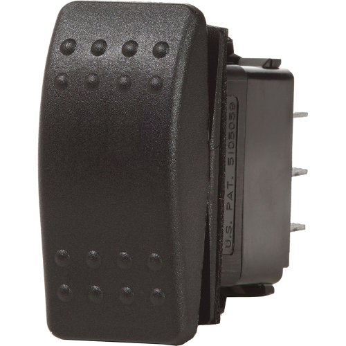 Blue Sea Systems - Blue Sea 7935 Contura II Switch DPST Black - OFF-(ON)