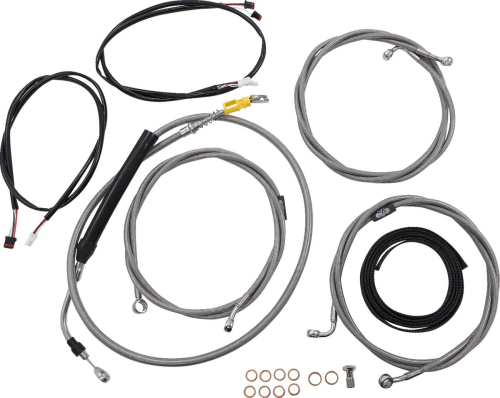 LA Choppers - LA Choppers Complete Plug and Play Cable Kit - Stainless Braided - LA-8056KT3-13
