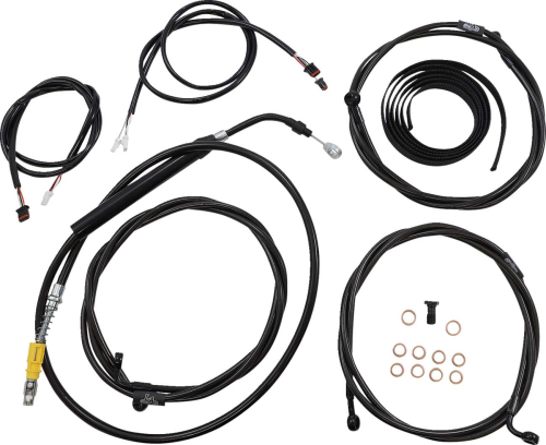 LA Choppers - LA Choppers Complete Plug and Play Cable Kit - Midnight Braided - LA-8056KT3-13M