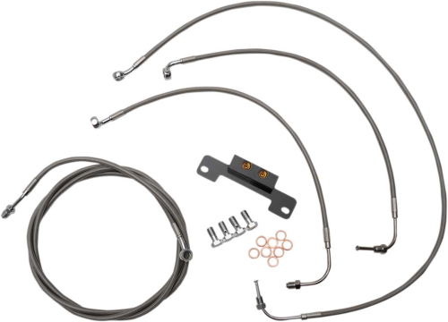 LA Choppers - LA Choppers Standard Handlebar Cable/Brake & Clutch Line/Wire Kit - Stainless Braided - LA-8055KT-13