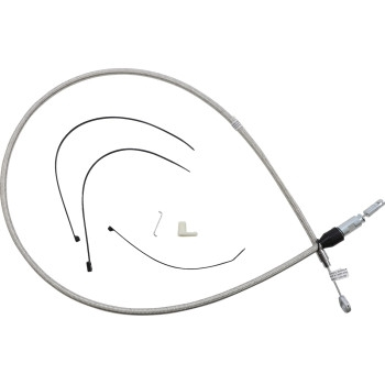 Magnum - Magnum Alternate Length Polished Stainless Quick Connect Braided Upper Clutch Cable - 50in. - 523416HE
