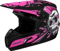 G-Max - G-Max MX-46Y Unstable Youth Helmet - D3466170 - Matte Black/Pink - Small