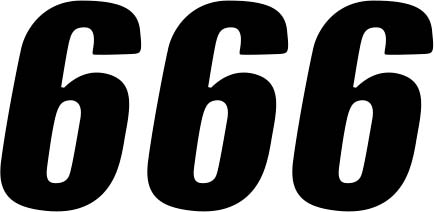 DCOR - DCOR Individual Numbers 6in. - No.6 - Black - 45-26-6