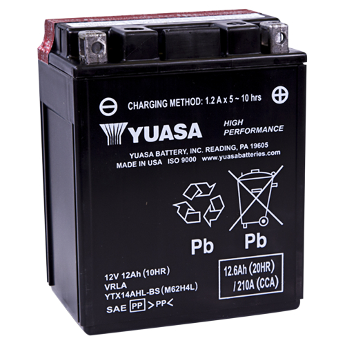 Yuasa - Yuasa High Performance Maintenance Free Battery - YTX14AHL-BS - YUAM62H4L