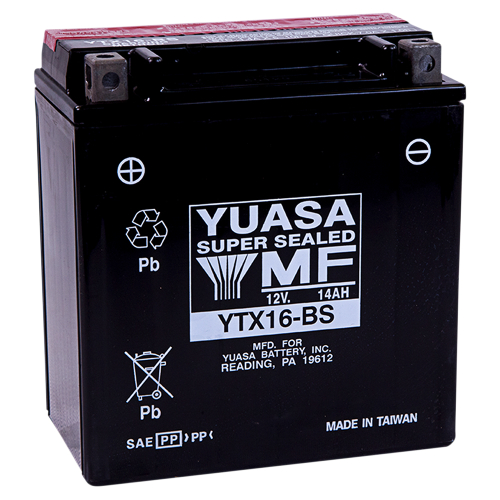 Yuasa - Yuasa Maintenance Free Battery - YTX16-BS - YUAM32X6S