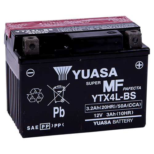 Yuasa - Yuasa Maintenance Free Battery - YTX4L-BS - YUAM62X4B