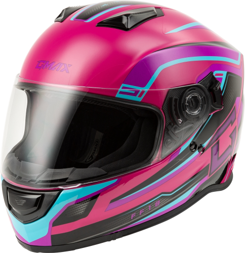 G-Max - G-Max FF-18 Drift Helmet - F11811393 - Pink/Blue/Black - X-Small