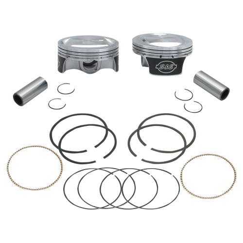 S&S Cycle - S&S Cycle Forged Piston Kit - Standard Bore 3-7/8in., +.010in. - 106-0434