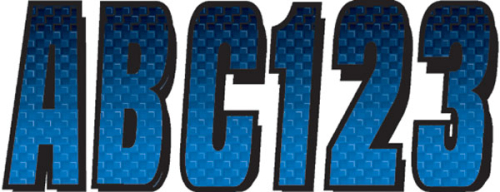 Hardline - Hardline Series 300 Carbon Fiber Registration Kit - Gradation - Blue/Black - BLBKG300