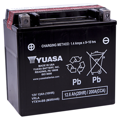 Yuasa - Yuasa Maintenance Free Battery - YTX14-BS - YUAM3RH4S