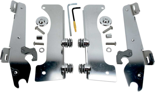 Memphis Shades - Memphis Shades Trigger-Lock Mount Kit for Batwing Fairing - Polished - MEK1937