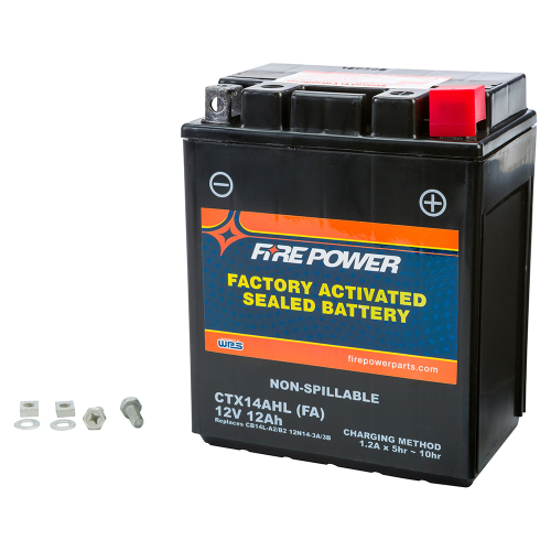Fire Power - Fire Power Factory Activated Maintenance Free Sealed Battery - CTX14AHL-BS(FA)
