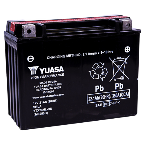 Yuasa - Yuasa High Performance Maintenance Free Battery - YTX24HL-BS - YUAM6250H