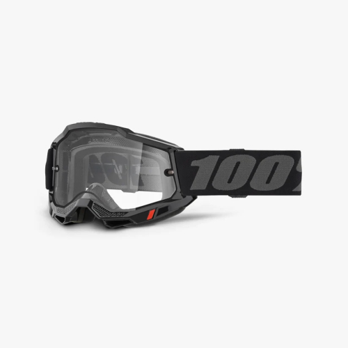 100% - 100% Accuri 2 Enduro Goggles - 50015-00006 - Black/Clear Lens - OSFM