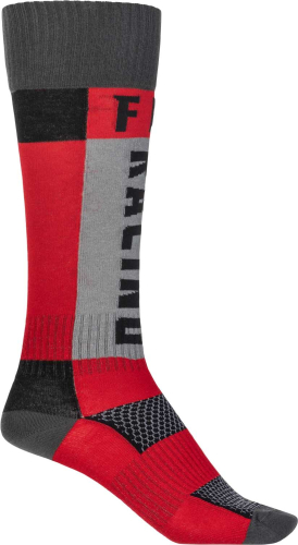 Fly Racing - Fly Racing MX Socks - Thick - 350-0550L - Red/Gray - Large