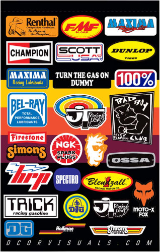 DCOR - DCOR Universal Decal Sheet - Throwback MX - 12mll. - 40-90-122