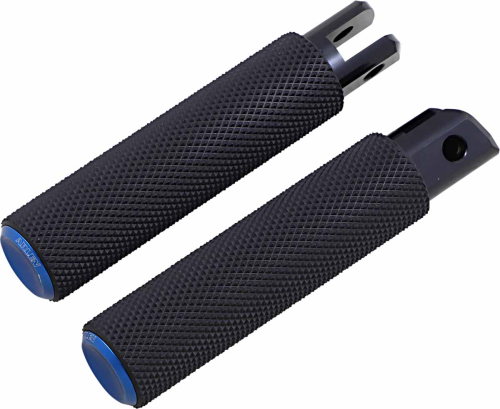 Arlen Ness - Arlen Ness Fusion Driver Footpegs - Knurled - Blue - 07-950