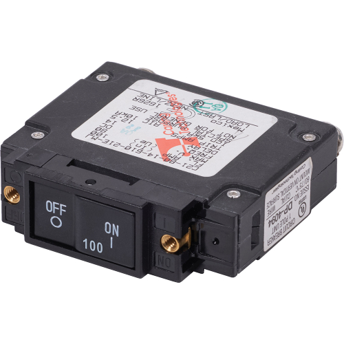 Blue Sea Systems - Blue Sea 7446 UL-489 Circuit Breaker - 100A Flat Rocker